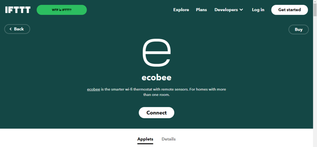 Ecobee IFTTT software